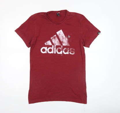 Mens UK Size S adidas Red  T-Shirt