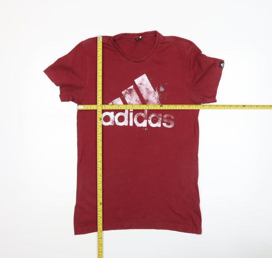 Mens UK Size S adidas Red  T-Shirt