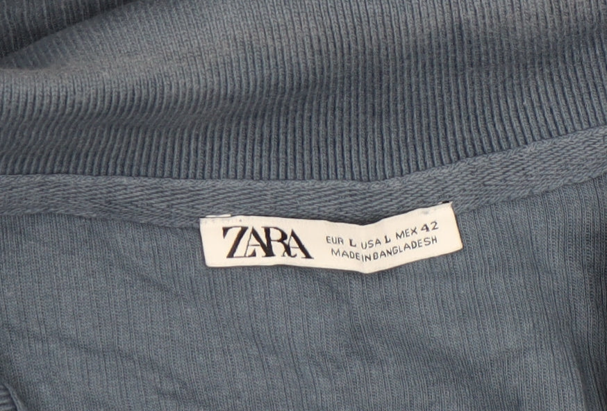 Mens UK Size L Zara Cotton Blend Polo Shirt