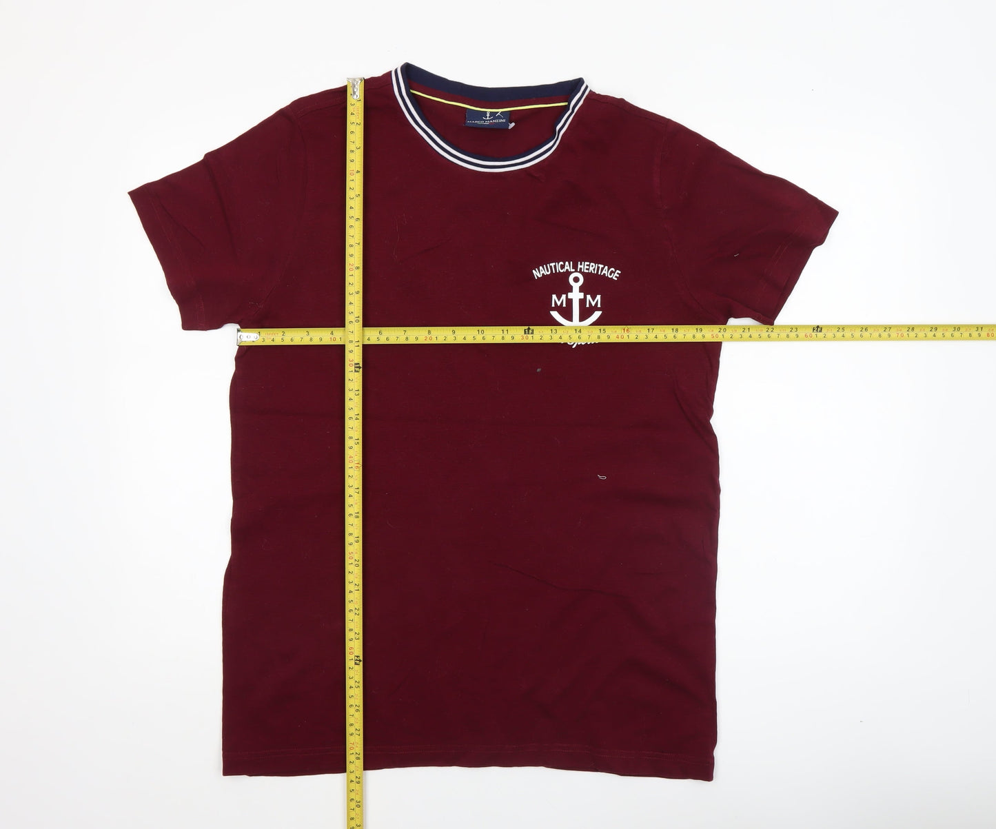 Mens UK Size L Marco Manzini Red  T-Shirt