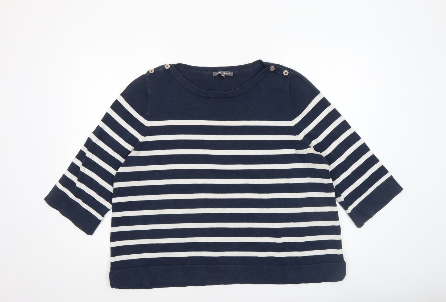 Womens UK Size 20 Laura Ashley Blue Pullover Jumper