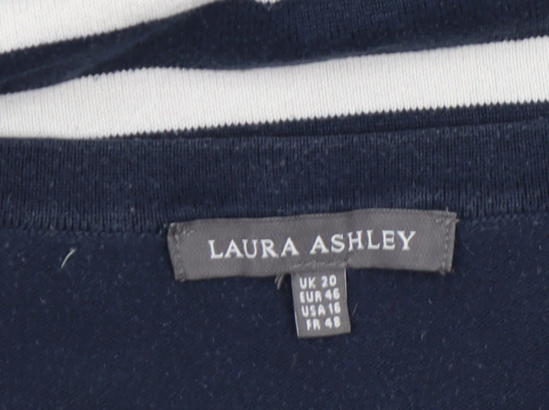 Womens UK Size 20 Laura Ashley Blue Pullover Jumper