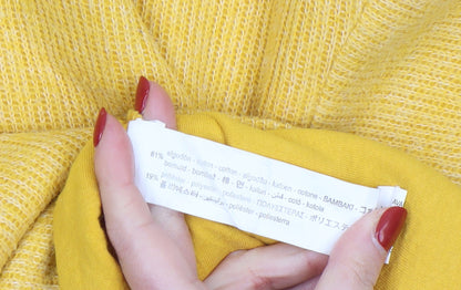 Womens UK Size 8 Zara Yellow Cropped Blouse