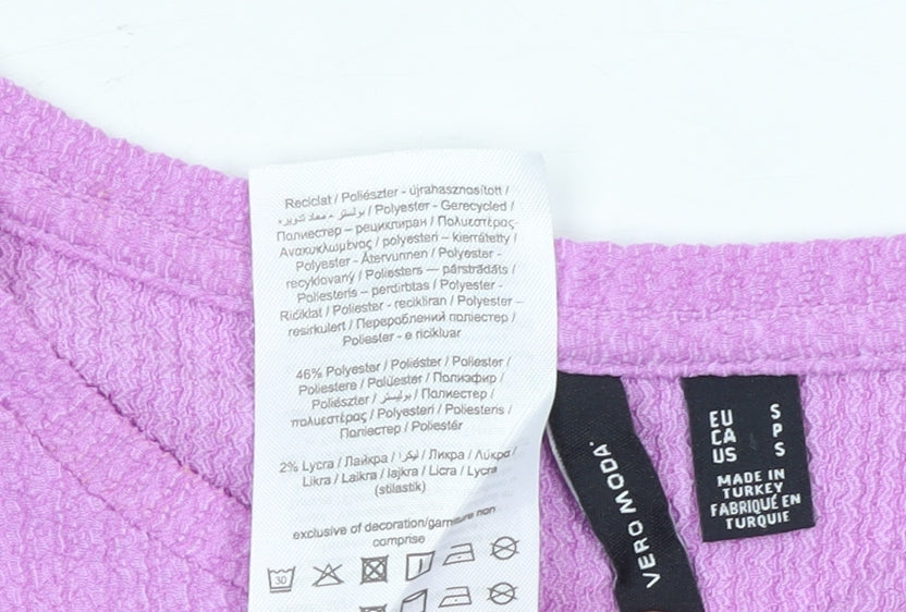 Womens UK Size S VERO MODA Purple Basic T-Shirt