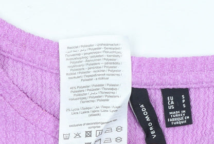 Womens UK Size S VERO MODA Purple Basic T-Shirt
