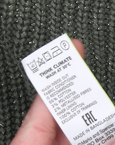 Girls UK Size 11-12 Years Marks and Spencer Green Pullover Jumper