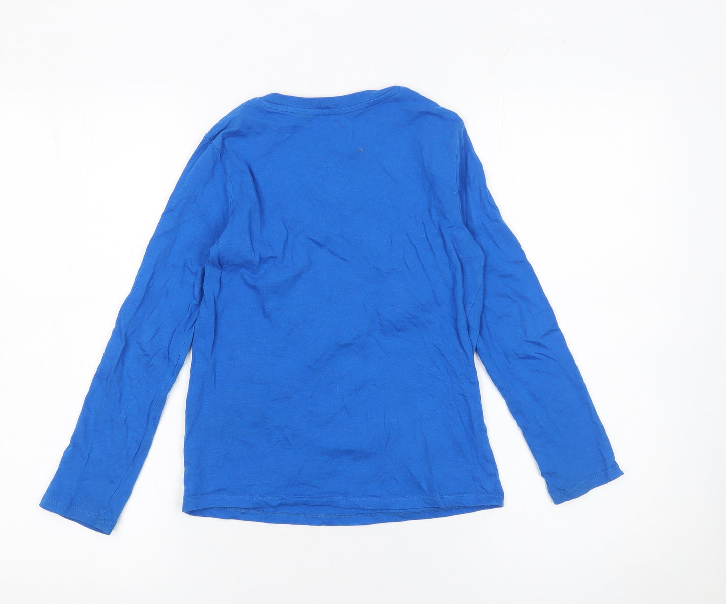 Boys UK Size 8-10 Years H&M Blue Basic T-Shirt