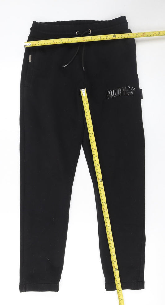 Mens UK Size XS Hoodrich Slim Fit Jogger Black Trousers