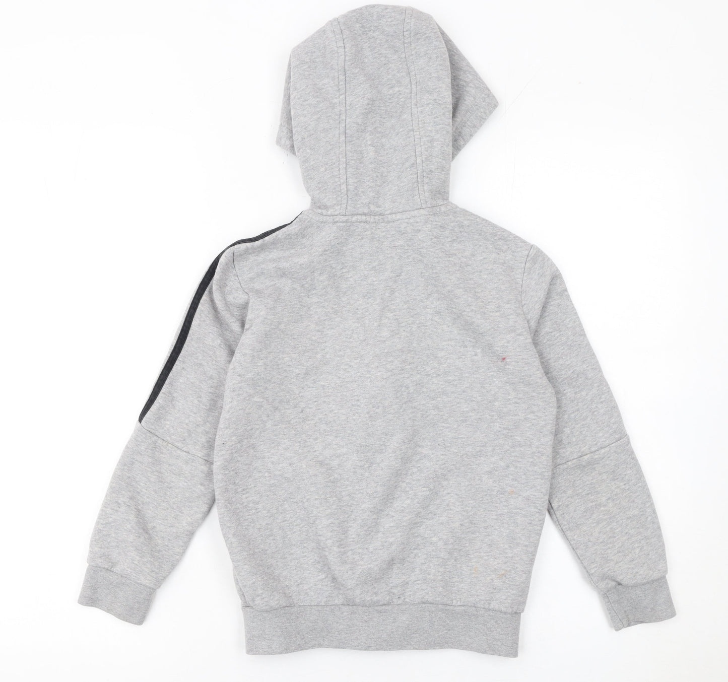 Boys UK Size 7-8 Years adidas Grey Full Zip Hoodie
