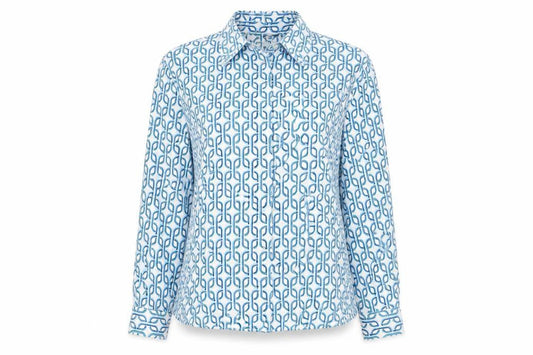 Womens UK Size 12 Dunnes Blue Classic Button-Up