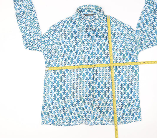 Womens UK Size 12 Dunnes Blue Classic Button-Up