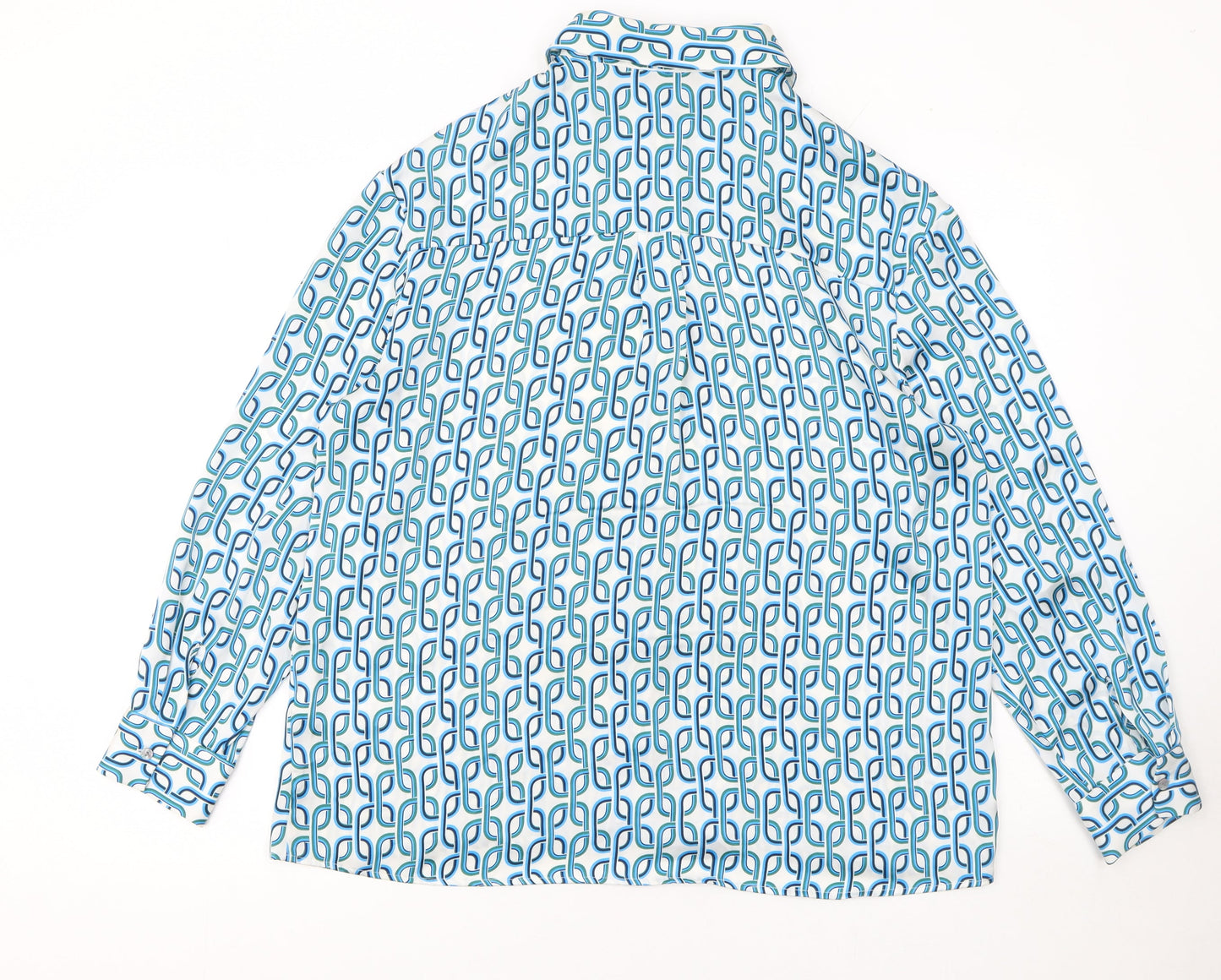 Womens UK Size 12 Dunnes Blue Classic Button-Up
