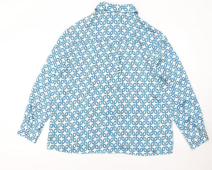 Womens UK Size 12 Dunnes Blue Classic Button-Up