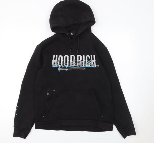 Mens UK Size S Hoodrich Black Pullover Hoodie