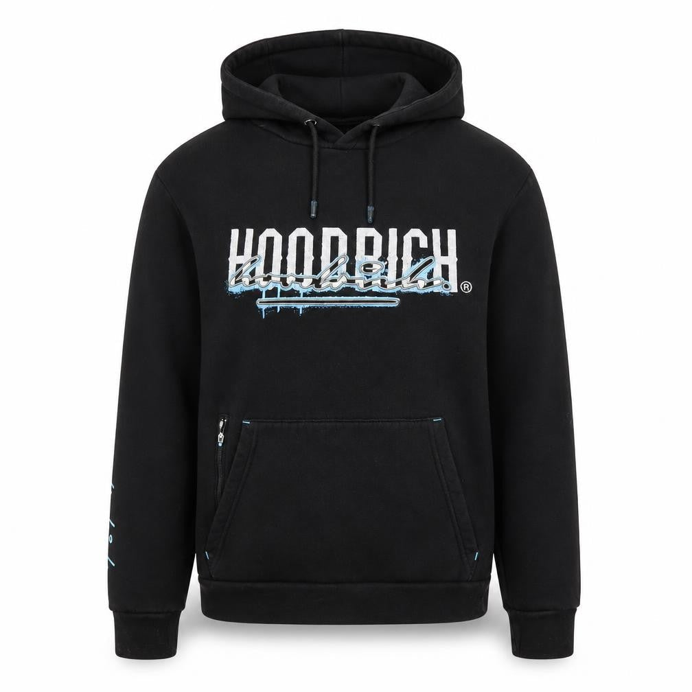 Mens UK Size S Hoodrich Black Pullover Hoodie