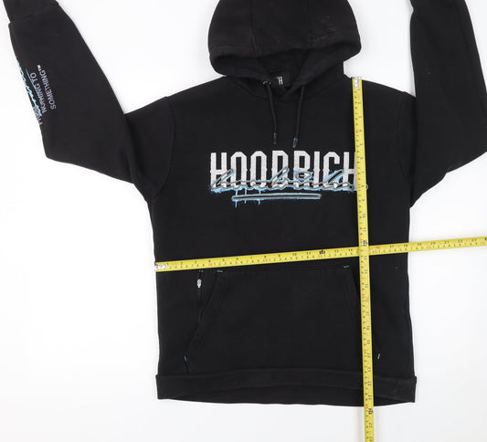 Mens UK Size S Hoodrich Black Pullover Hoodie