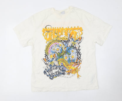 Mens UK Size S Bershka White  T-Shirt