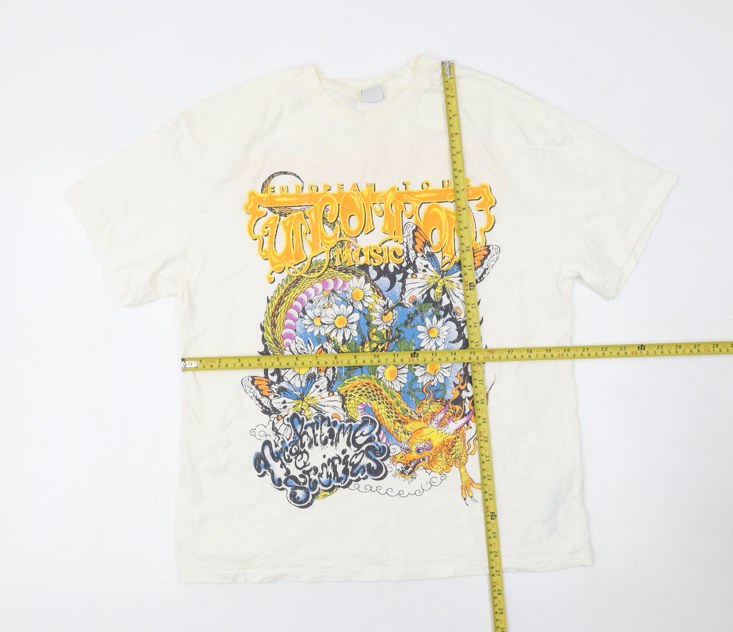 Mens UK Size S Bershka White  T-Shirt