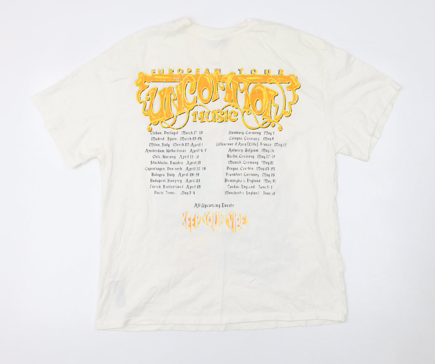 Mens UK Size S Bershka White  T-Shirt