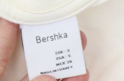 Mens UK Size S Bershka White  T-Shirt