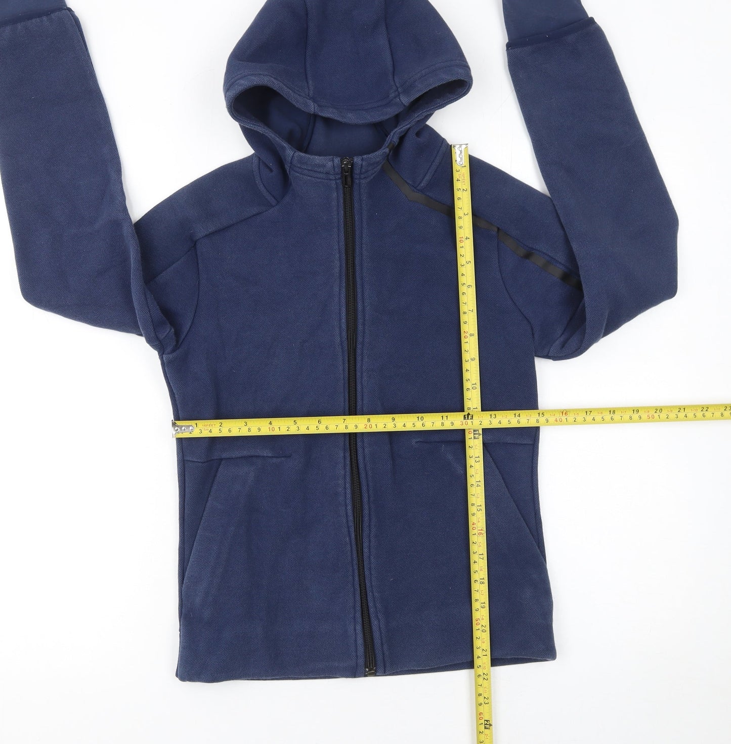 Boys UK Size 11-12 Years adidas Blue Full Zip Hoodie