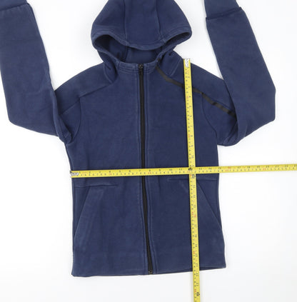 Boys UK Size 11-12 Years adidas Blue Full Zip Hoodie