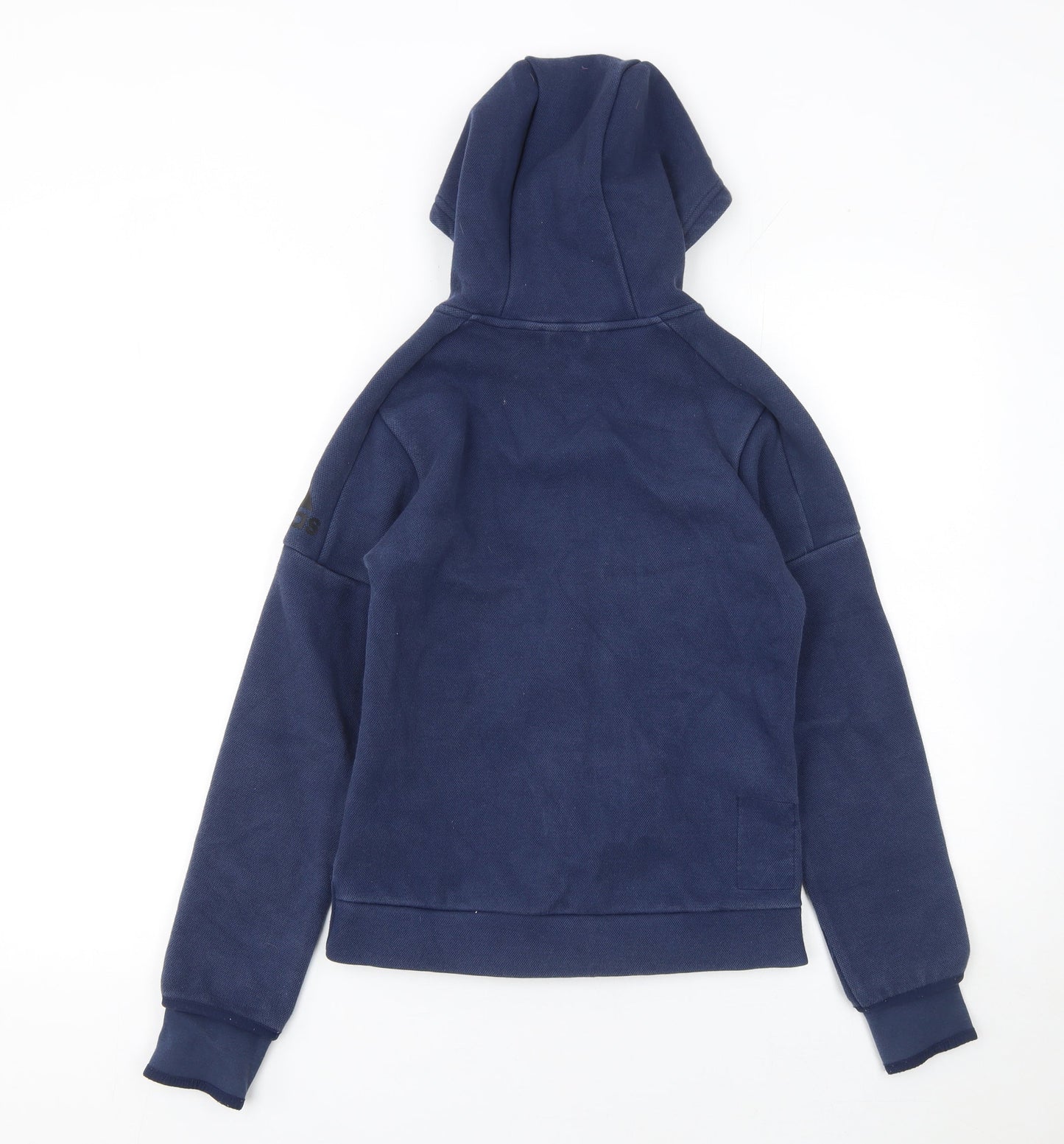 Boys UK Size 11-12 Years adidas Blue Full Zip Hoodie
