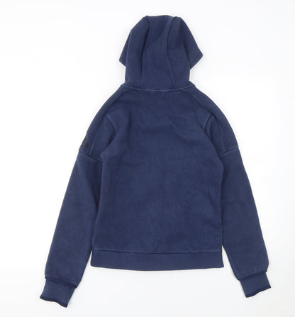 Boys UK Size 11-12 Years adidas Blue Full Zip Hoodie