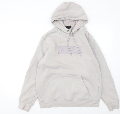 Mens UK Size S NICCE Beige Pullover Hoodie