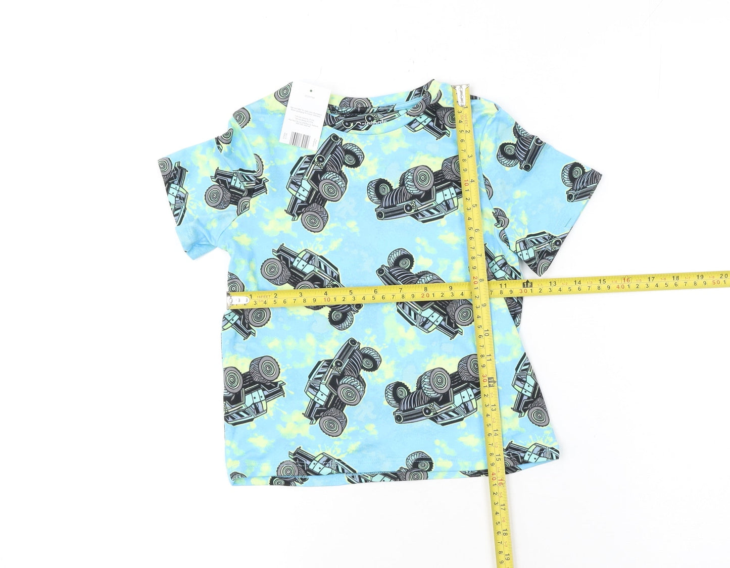 Originals Boys Blue Monster Truck Pyjama Set 4-5 Years Jersey Cotton