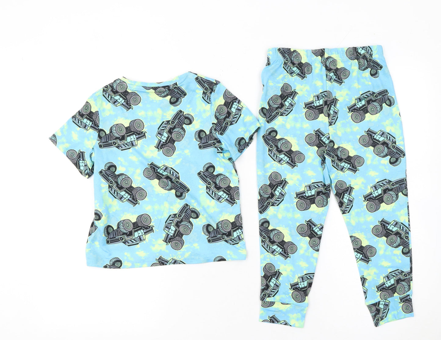 Originals Boys Blue Monster Truck Pyjama Set 4-5 Years Jersey Cotton
