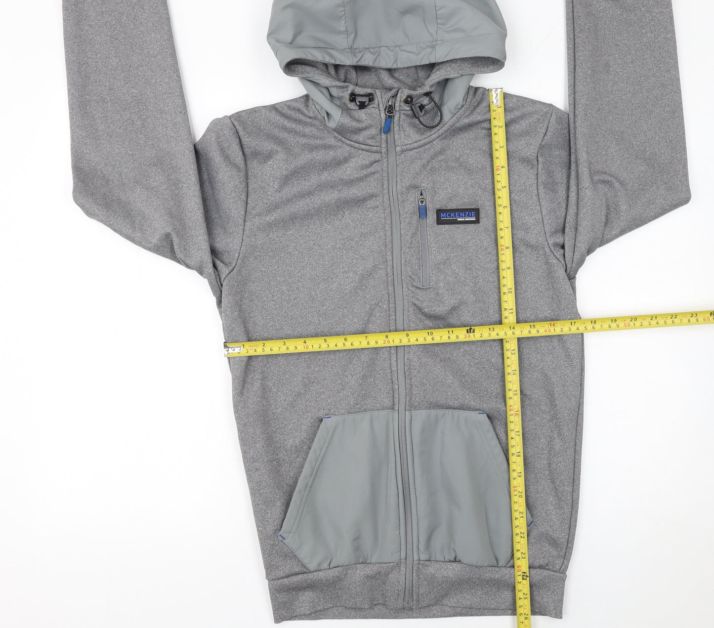Mens UK Size S McKenzie Grey Full Zip Hoodie