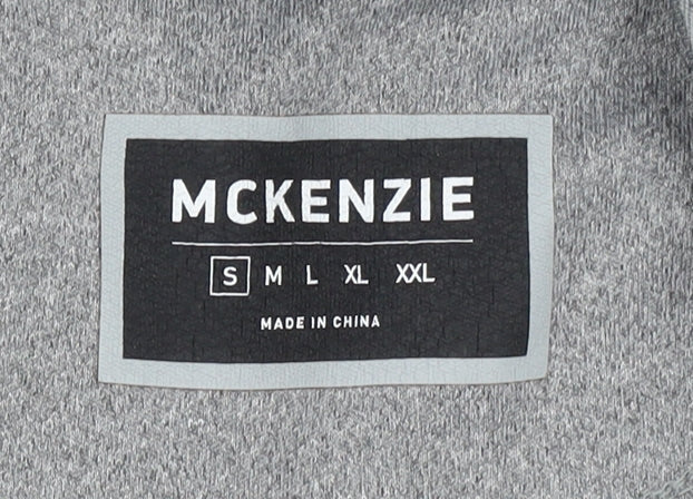 Mens UK Size S McKenzie Grey Full Zip Hoodie