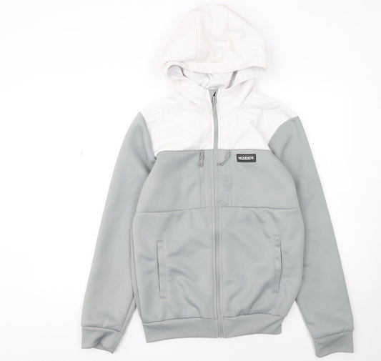 Mens UK Size S McKenzie Grey Full Zip Hoodie