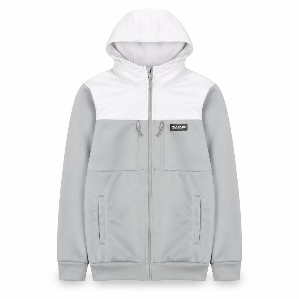 Mens UK Size S McKenzie Grey Full Zip Hoodie