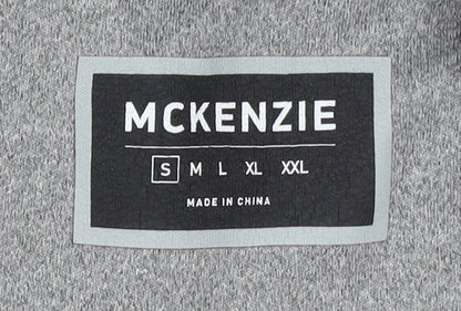Mens UK Size S McKenzie Grey Full Zip Hoodie