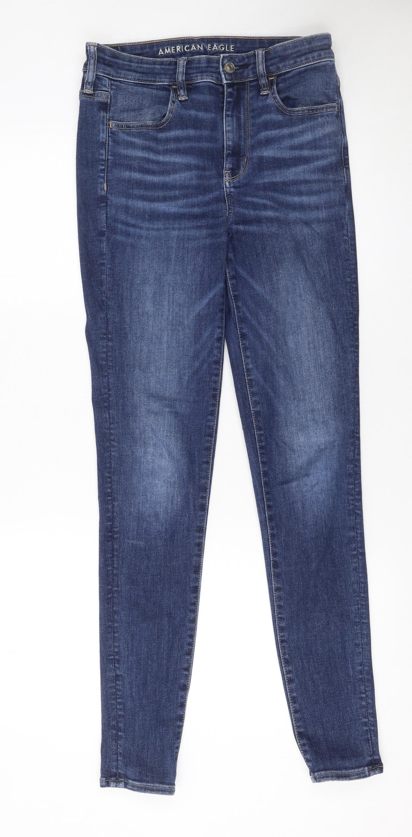 Womens UK Size 10 American Eagle Slim Fit Skinny Blue Jeans