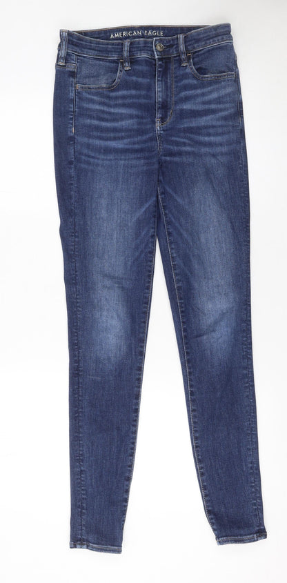 Womens UK Size 10 American Eagle Slim Fit Skinny Blue Jeans