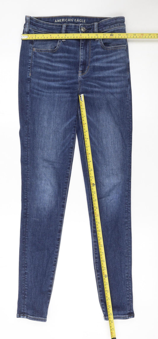 Womens UK Size 10 American Eagle Slim Fit Skinny Blue Jeans