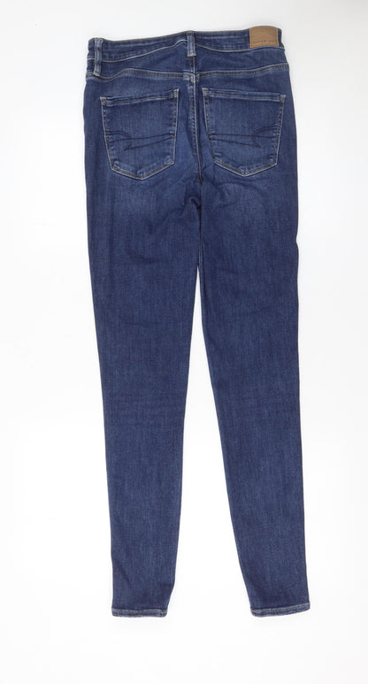 Womens UK Size 10 American Eagle Slim Fit Skinny Blue Jeans