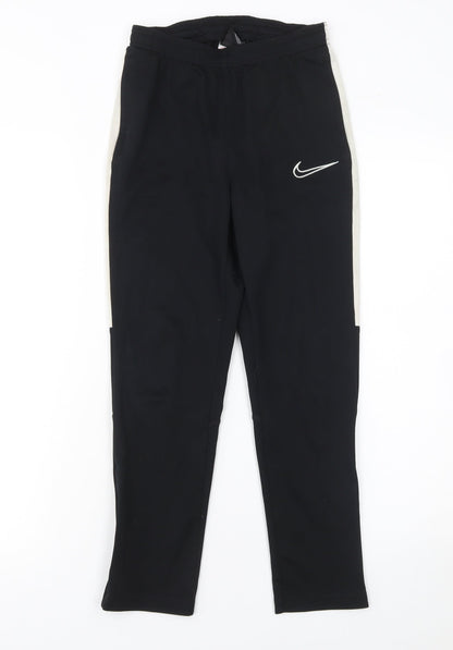 Boys UK Size M Nike Regular Fit Jogger Black Trousers