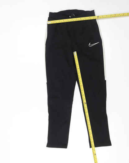 Boys UK Size M Nike Regular Fit Jogger Black Trousers