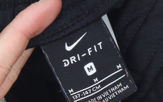 Boys UK Size M Nike Regular Fit Jogger Black Trousers