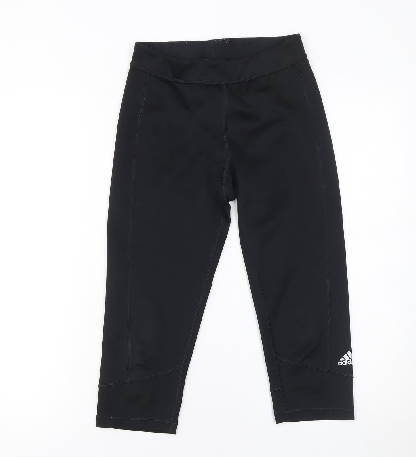 Womens UK Size S adidas Slim Fit Capri Black Leggings