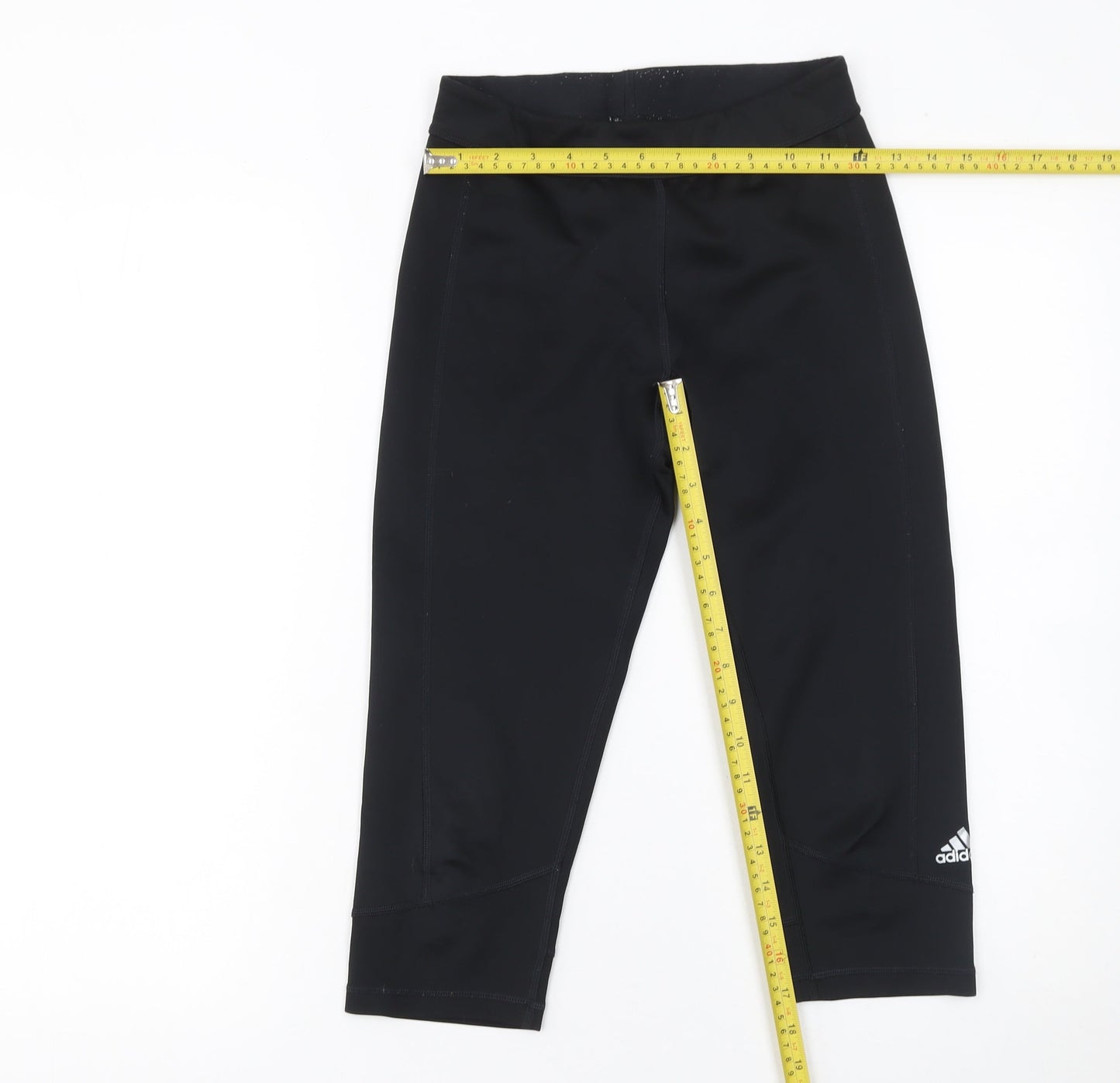 Womens UK Size S adidas Slim Fit Capri Black Leggings