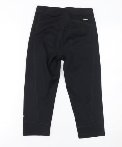 Womens UK Size S adidas Slim Fit Capri Black Leggings