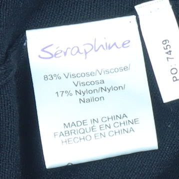 Womens UK Size M Séraphine Black Cardigan Jumper