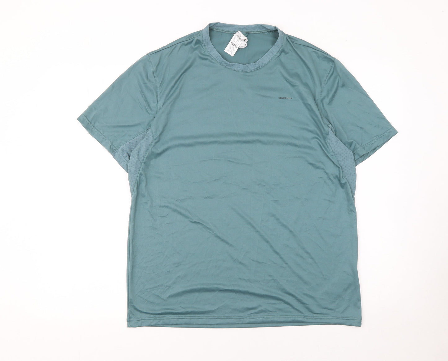 Mens UK Size L Quechua Green Hiking T-Shirt