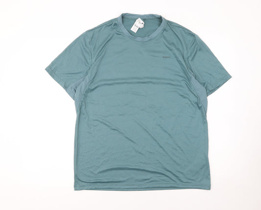 Mens UK Size L Quechua Green Hiking T-Shirt