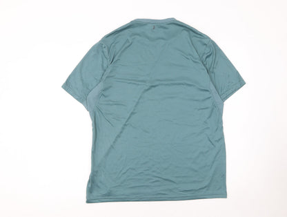 Mens UK Size L Quechua Green Hiking T-Shirt